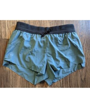 Janji Womens 3 Inch AFO Middle Short Size X-Small Marine Blue Brief Lined Runner